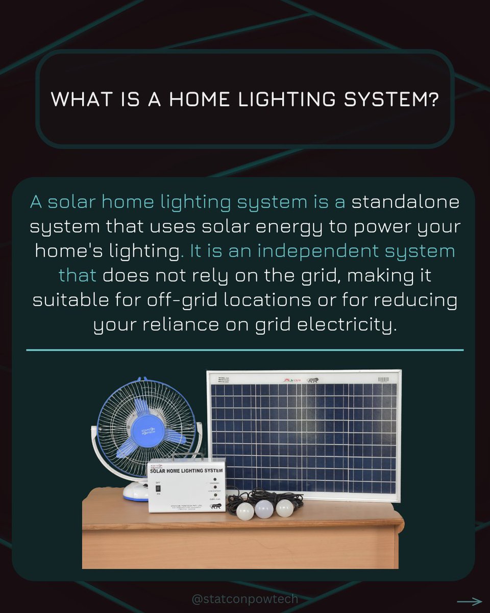 PowtechOfficial's tweet photo. Illuminate off-grid homes with the power of the sun! Our solar home lighting system brings affordable, reliable lighting to rural communities, making every day a little brighter. #OffgridLiving #SolarIllumination #StatconPowtech #SolarPower #solarenergy https://t.co/q0MsaO7f6I