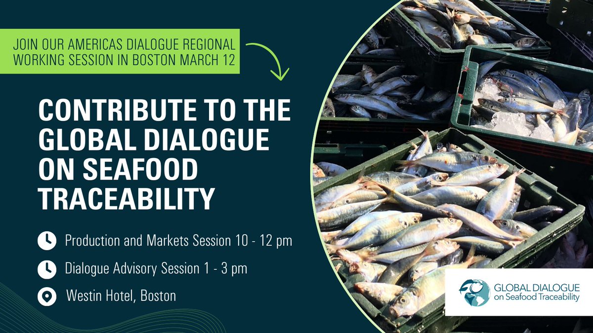 From catch to consumer, fish farm to fork, the #GDST is creating a shared language for #seafoodtraceability, no matter where you are in the world. Join our Americas Dialogue Regional Working Session @SeafoodExpo_NA to be part of the next Dialogue