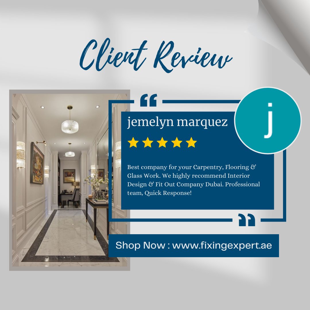 Client Review On Our Fixingexpertae ..Highly Recommended for their Best Services.✨

#HomeImprovement #DIY  #interiordesign  #renovation  #homedecor  #HouseGoals #Fixit  #Handyman #HomeRenovation #DIYProjects #InteriorInspo #HomeSweetHome #FixerUpper #HomeMaintenance