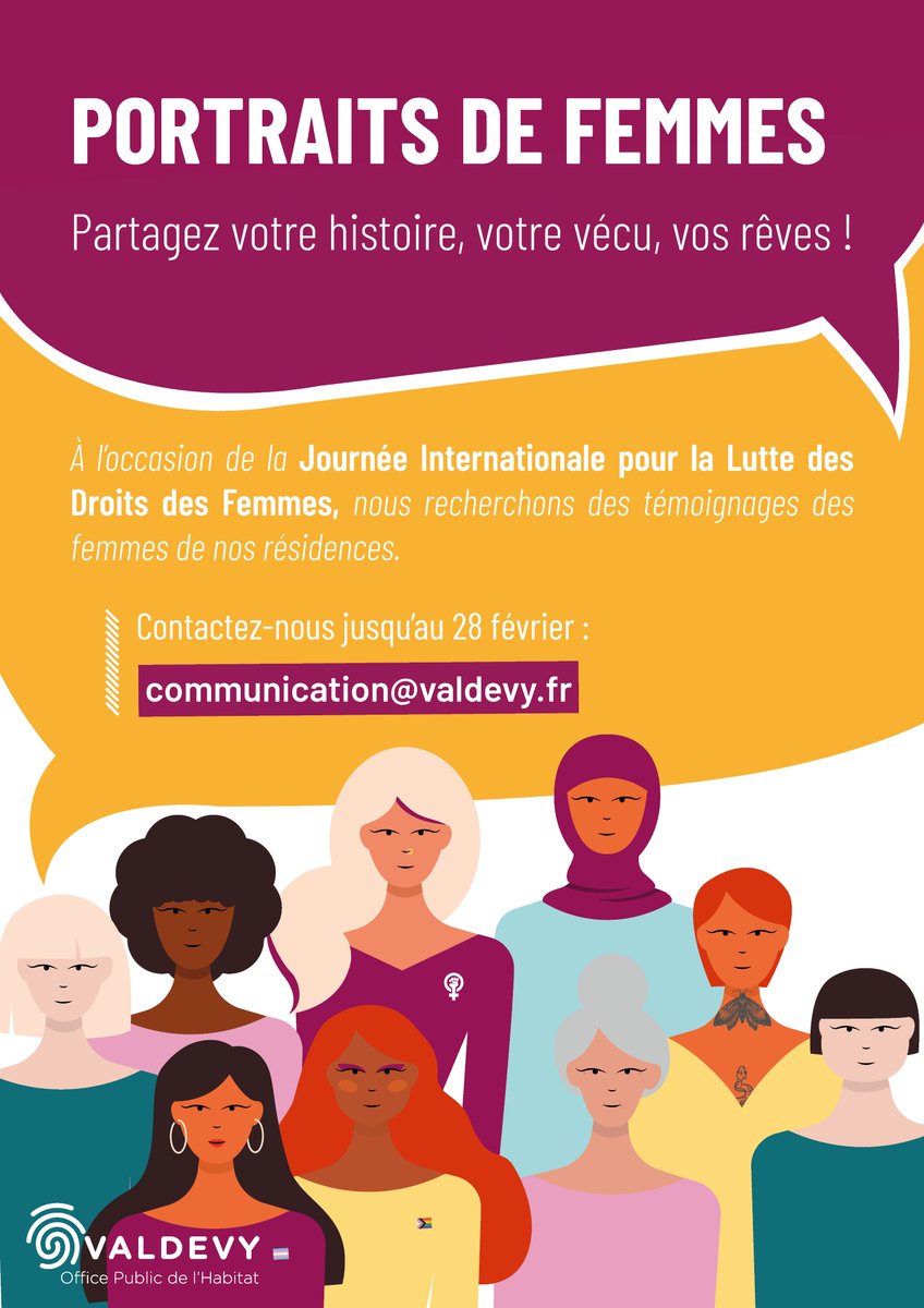 🌟✨ VALDEVY CÉLÈBRE LES FEMMES ✨🌟

À l’occasion de la Journée Internationale pour la Lutte des Droits des Femmes, partagez vos histoires uniques ! Envoyez-les jusqu’au 28 février : communication@valdevy.fr

Célébrons la diversité et le pouvoir des femmes ! 💪

#Valdevy #8mars