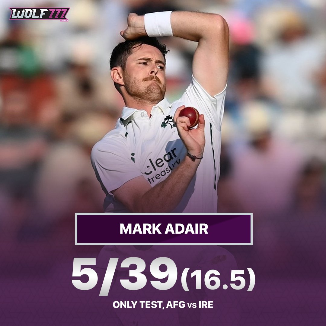 Mark Adairs has restricted Afghanistan to a mere score of 155.

#MarkAdair #Cricket #Testcricket #AfghanistanCricket #irelandcricket #Wolf777news