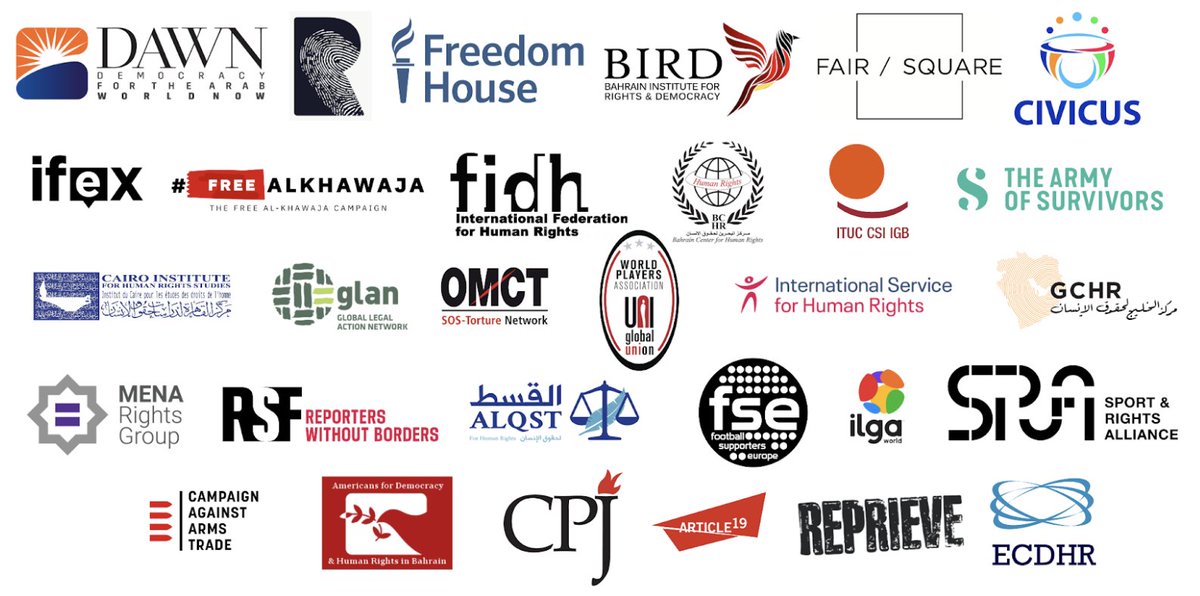 AndreaFlorence4's tweet photo. This week marks 20th Ann' #BahrainGP #F1, but there's nothing to celebrate. @F1 says they are committed to #HumanRights while #Bahrain has continued to violate citizens’ rights, repress dissent, silence journalists, incl w/ torture and police brutality. Our requests to @fia🧵 https://t.co/eruujbz6eL