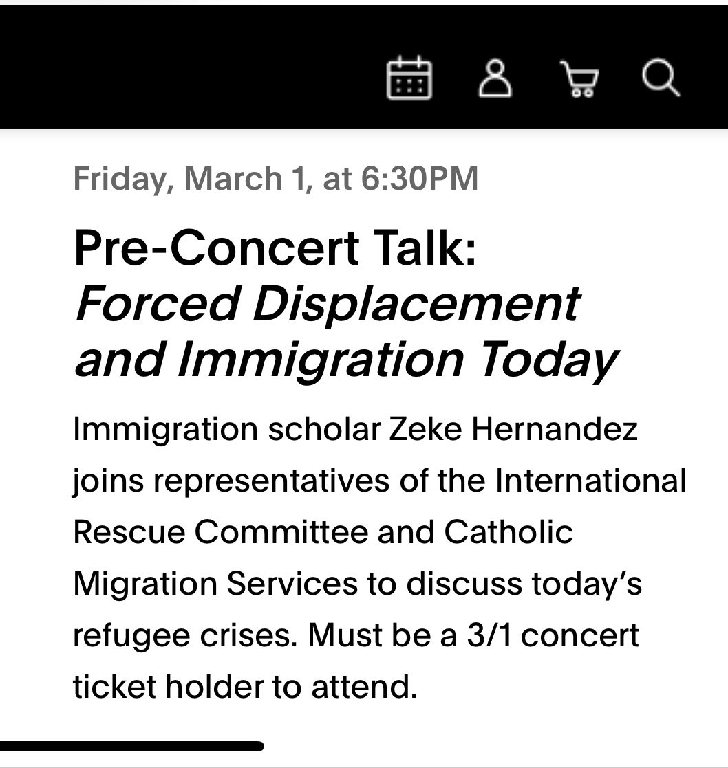 Zeke Hernandez (@profzeke) on Twitter photo If you’re in NYC Friday, stop by the <a href="/nyphil/">New York Philharmonic</a> for the premiere of Émigré! Enjoy world-class music & learn about how #Shanghai welcomed #Jews fleeing Nazi oppression.
I’ll be speaking at a pre-concert panel on forced #displacement & #immigration. If you’re in NYC Friday, stop by the <a href="/nyphil/">New York Philharmonic</a> for the premiere of Émigré! Enjoy world-class music & learn about how #Shanghai welcomed #Jews fleeing Nazi oppression.
I’ll be speaking at a pre-concert panel on forced #displacement & #immigration.