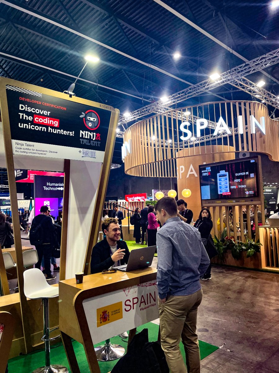 ¡ESTRENAMOS STAND DE <a href="/NinjaTalent_/">Ninja Talent</a>  EN EL <a href="/4YFN_MWC/">4YFN</a>  ! 🔥

👉 Si estás por el #MWC en Barcelona, acércate y charla con nosotros un rato en el evento para #startups de conectividad más grande e influyente del mundo ¡Te esperamos!

#4yfn24 #stand4yfn #ninjatalent
