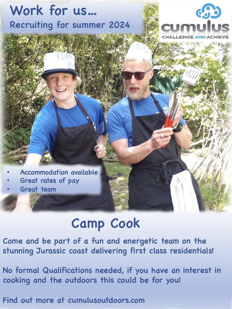If you know anyone looking for a Summer job, who loves being outdoors and enjoys food please share with them as this would be an ideal position! #campcook #jobvacancy #hiring #workopportunity #summerjob #work