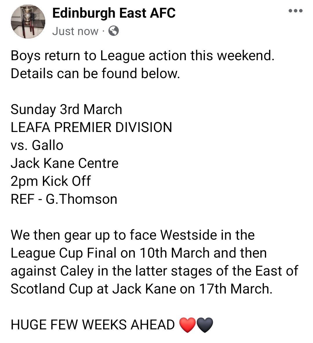 Edinburgh East FC tweet media