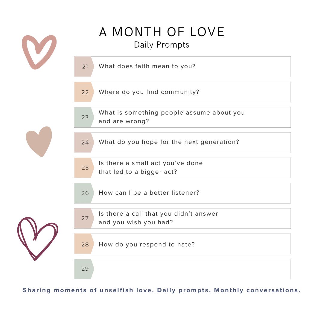 How do you respond to hate?

Use these prompts in your own journaling. Join us online Thursday evenings to share stories &amp; experiences of unselfish love. 
💕 📝 💻 💬 
Daily prompts for #AMonthofUnselfishLove, inspired by #ACaseForLoveMovie