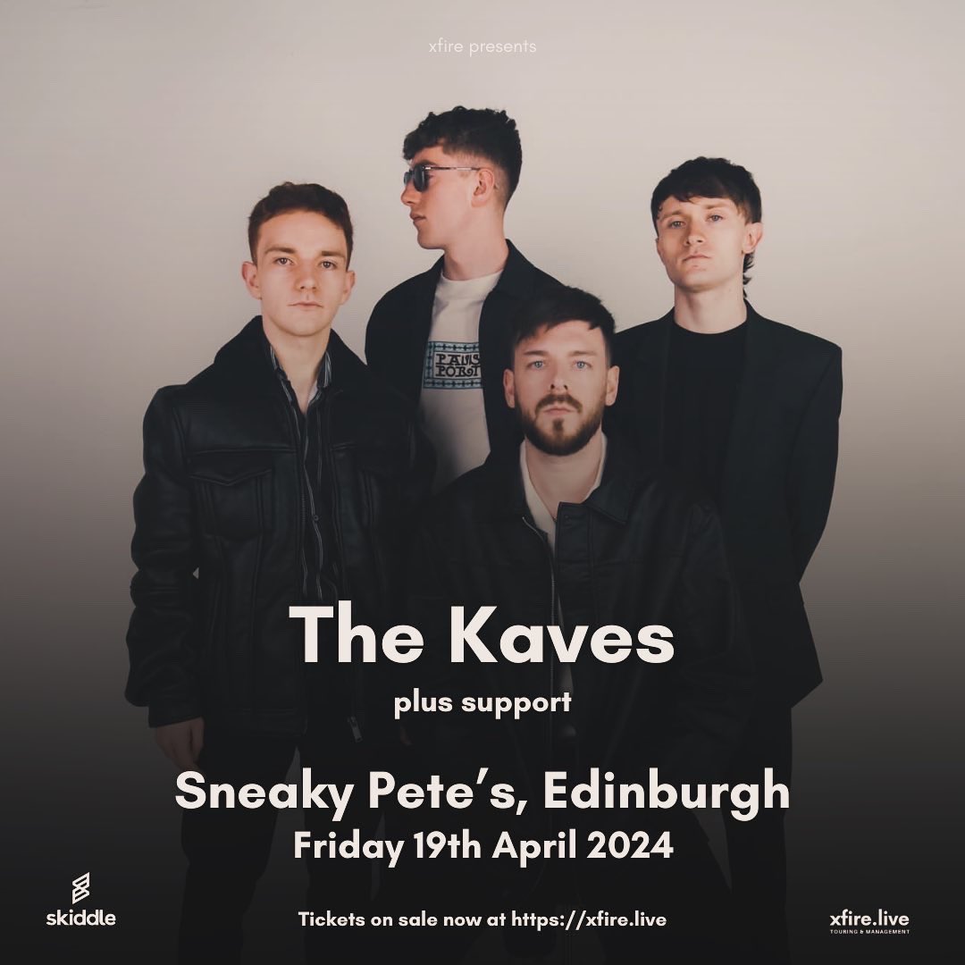 A reminder that our Edinburgh show scheduled for this Saturday will now take place at Sneaky Pete’s on Friday the 19th of April. All tickets purchased previously are still valid for the show. We can’t wait for this one! skiddle.com/whats-on/Edinb…