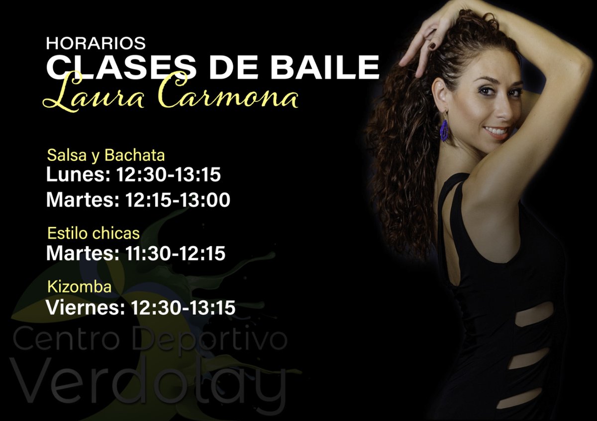 Nuevo horario de clases de Laura Carmona a partir del 1 de marzo. ¡Disfrutadlas!