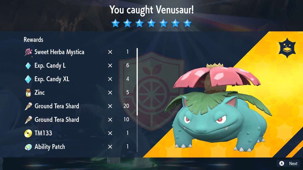 curtneedsaride's tweet image. #7star #Venusaur #teraraid #PokemonScarletViolet #NintendoSwitch
