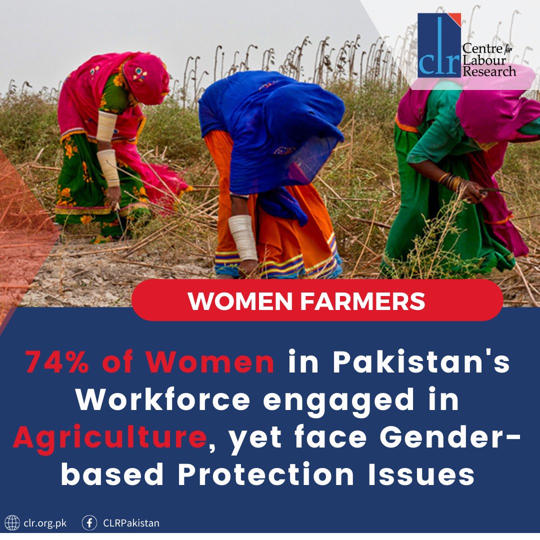 74% of women in Pakistan's workforce are engaged in agriculture generating 40% of household income yet face gender-based challenges. Women farmers struggle with heavy workloads, limited resources, gender wage gaps, and mobility restrictions.