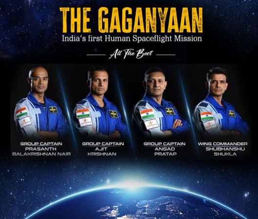 ValourWing96235's tweet photo. Meet India's #Gaganyaan trailblazers: Group Captain Prashanth Nair, Group Captain Angad Prathap, Group Captain Ajit Krishnan, and Wing Commander Shubhanshu Shukla, pioneers of our maiden manned space mission!  '
#isro #spaceexploration #missiongaganyaan #indianspace https://t.co/auI4lPS057