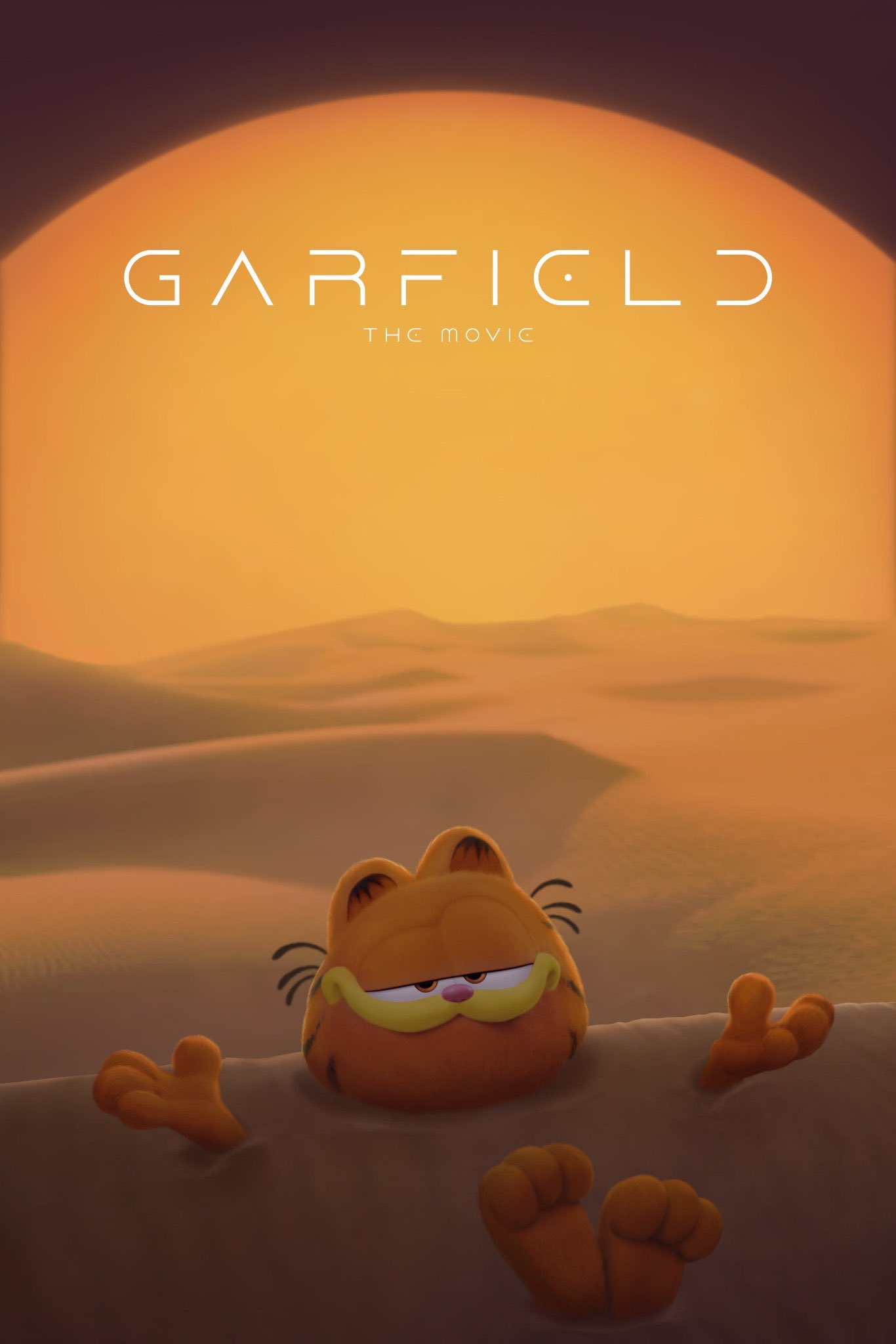 Dune inspired poster for Garfield: The Movie