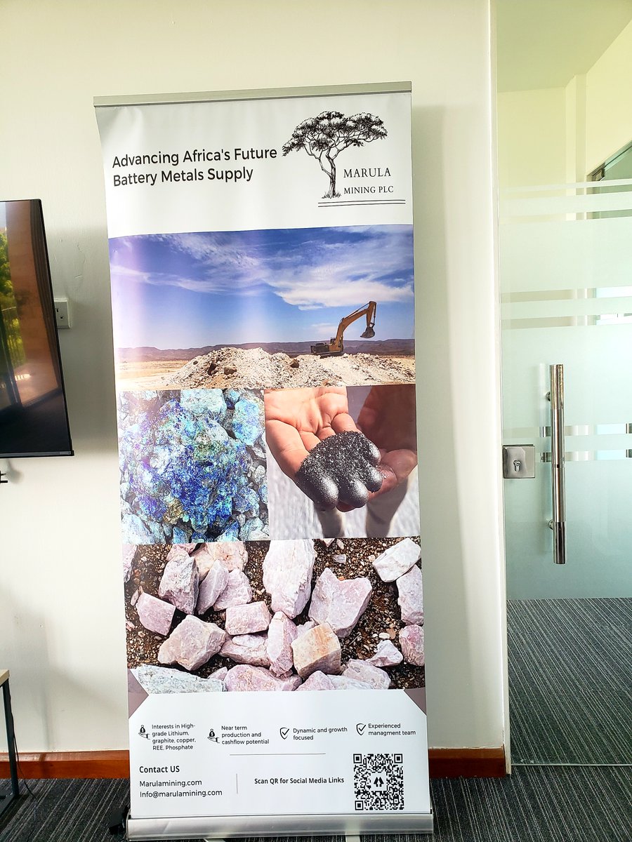 Baharini_Mag's tweet photo. Exciting morning @MarulaPlc   where we had an insightful interview with the C.E.O.@JB_MiningAfrica    about their vision to revolutionizing battery metals supply in East and Southern Africa as well as transforming Africa into a hub for refined minerals. https://t.co/uRo6Oz1nZa