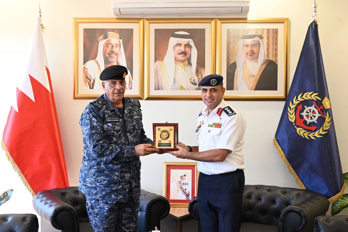 Commander CTF 154, 🇯🇴 CAPT Ayman Alnaimat, from Royal Jordanian Navy, met with the Commander of the Royal Bahraini Naval Force 🇧🇭 RADM Ahmed M. AL Bin Ali on Feb 8 at the Royal Bahrain Navy Headquarters. Both commanders expressed their appreciation for the efforts of CMF & the…