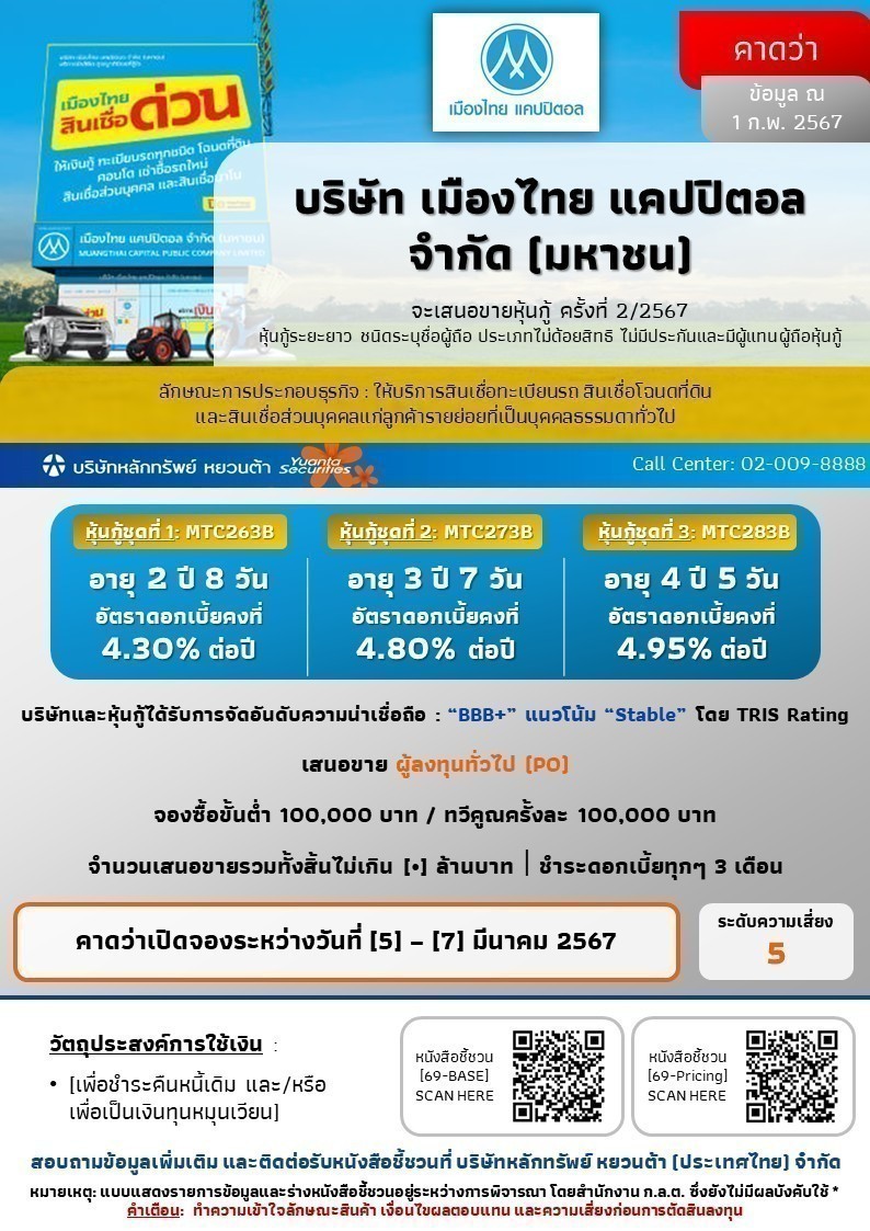 goodnum's tweet photo. #หุ้นกู้ #MTC  ท่านใดสนใจติดต่อ ทักทาย หนุ่ม ครับ คลิกลิงค์เพื่อAdd Lineเพิ่มเพื่อน https://t.co/XkjgkKXJsO… line : goodnum . จารุทัศน์ กัณฑ์ชูสิน , AFPT  Yuanta Sec https://t.co/h4yvaihW5b