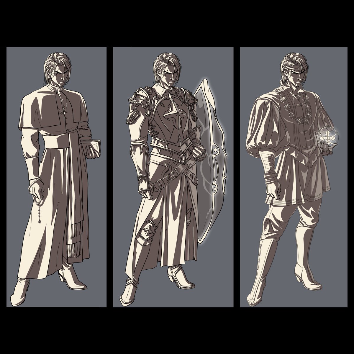 Letto31's tweet photo. Development of characters for the novel "Harem for the Princess" (sketch) The work is not published, and is in the process of editing.
Name: Christian Nicolas Count D'Noir (human)
Works published for non-commercial purposes. #art #concept #digitalart #characterdesign #conceptart https://t.co/guHrIfUcxa