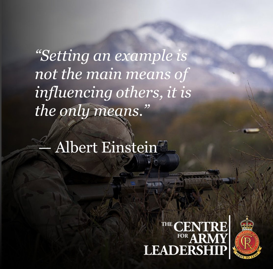 ‘Setting an example is not the main means of influencing others, it is the only means.’ – Albert Einstein #leader #leadership #example #influence