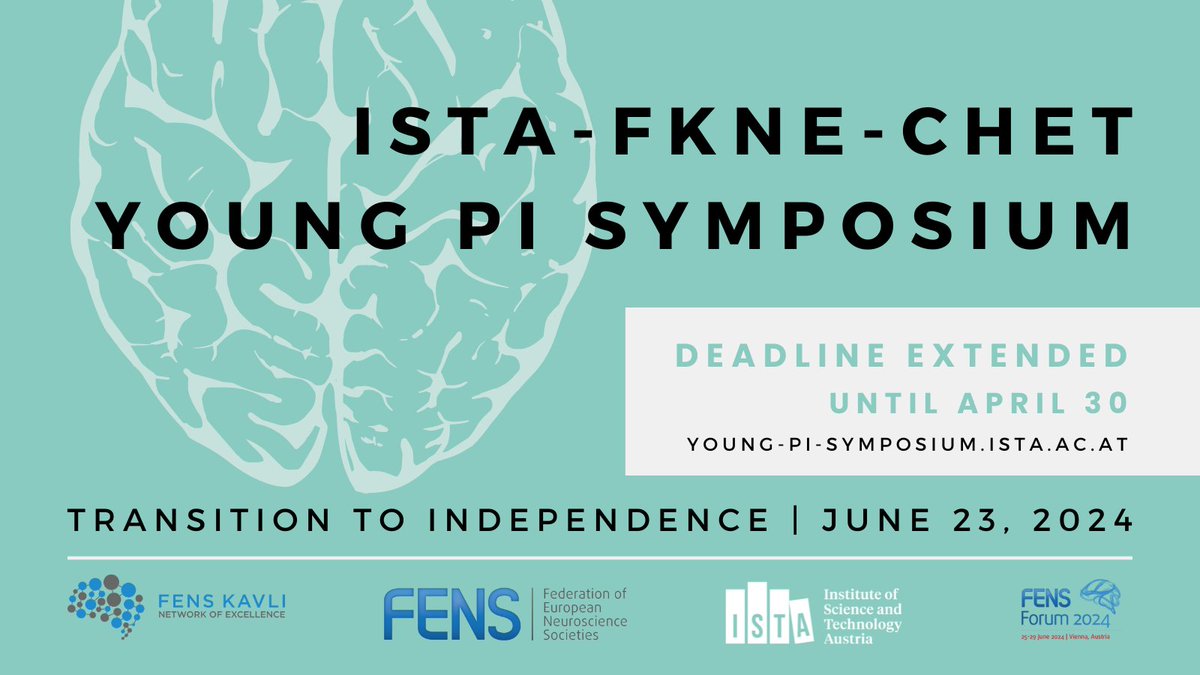 Deadline extended until April 30.
Apply now🔗bit.ly/3uM9jfx

#FENS2024