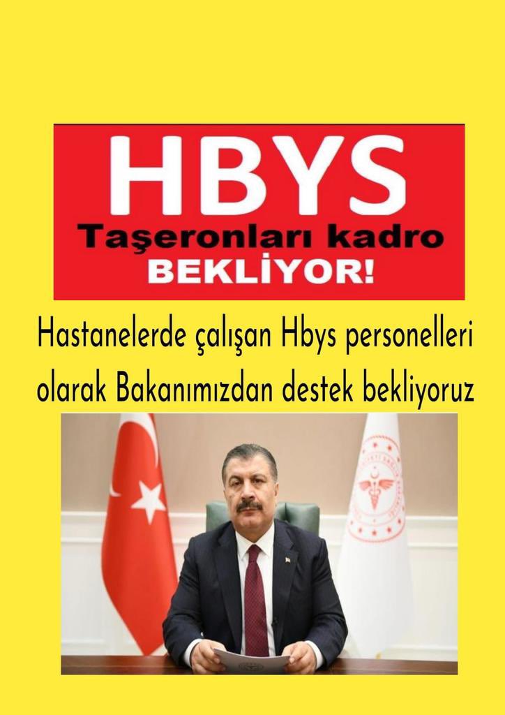 Sn Sağlık bakanımız @drfahrettinkoca @suayipbirinci lütfen bu çağrımıza kulak verin Hastanelerinizin Hastane bilgi yönetim sistemi 𝐁𝐈̇𝐋𝐆𝐈̇ 𝐈̇𝐒̧𝐋𝐄𝐌 çalışanlarınızın hiç bir özlük hakkı yok hiç bir haktan faydalanamıyoruz 𝐓𝐀𝐒̧𝐄𝐑𝐎𝐍 bırakıldık artık bizlere sahip