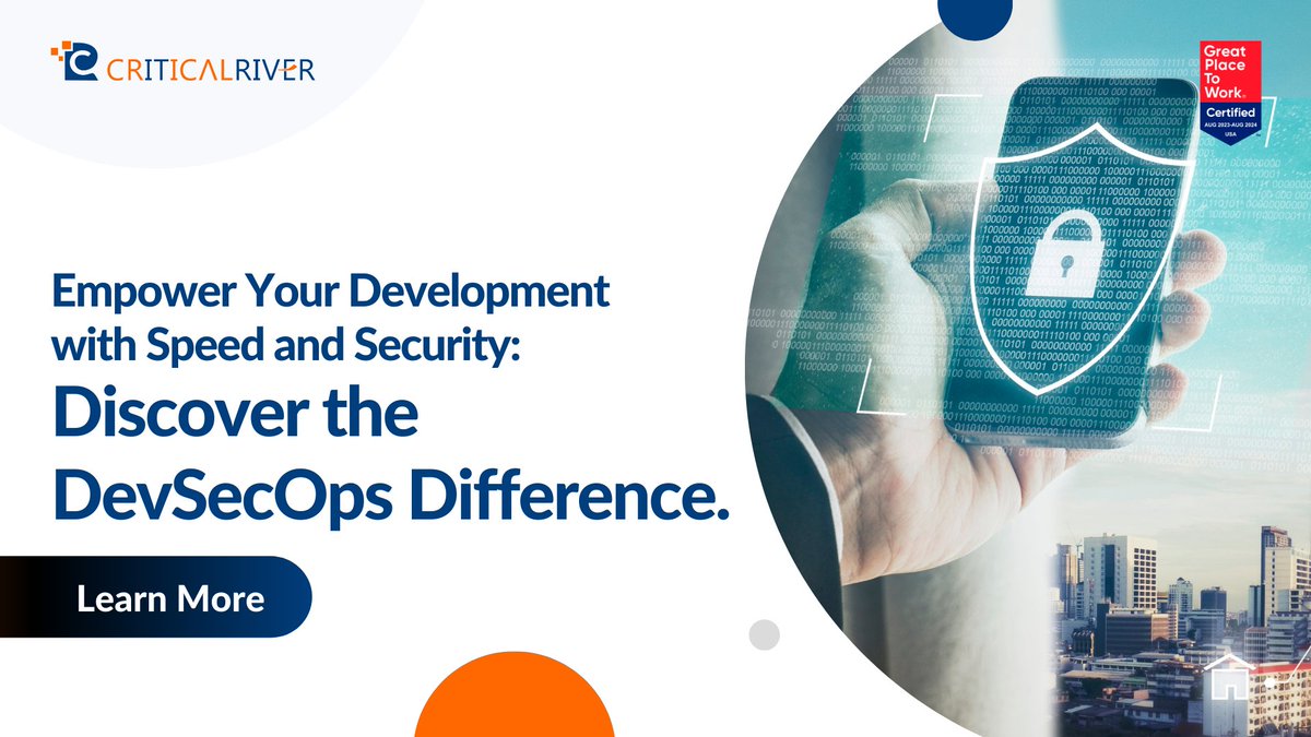 Discover how our DevSecOps solutions can redefine your software development lifecycle, making your applications not just faster and more functional, but also inherently secure. criticalriver.com/ai-ml-solution…

#devsecops #aisolutions #digitaltransformation #technologysolutions