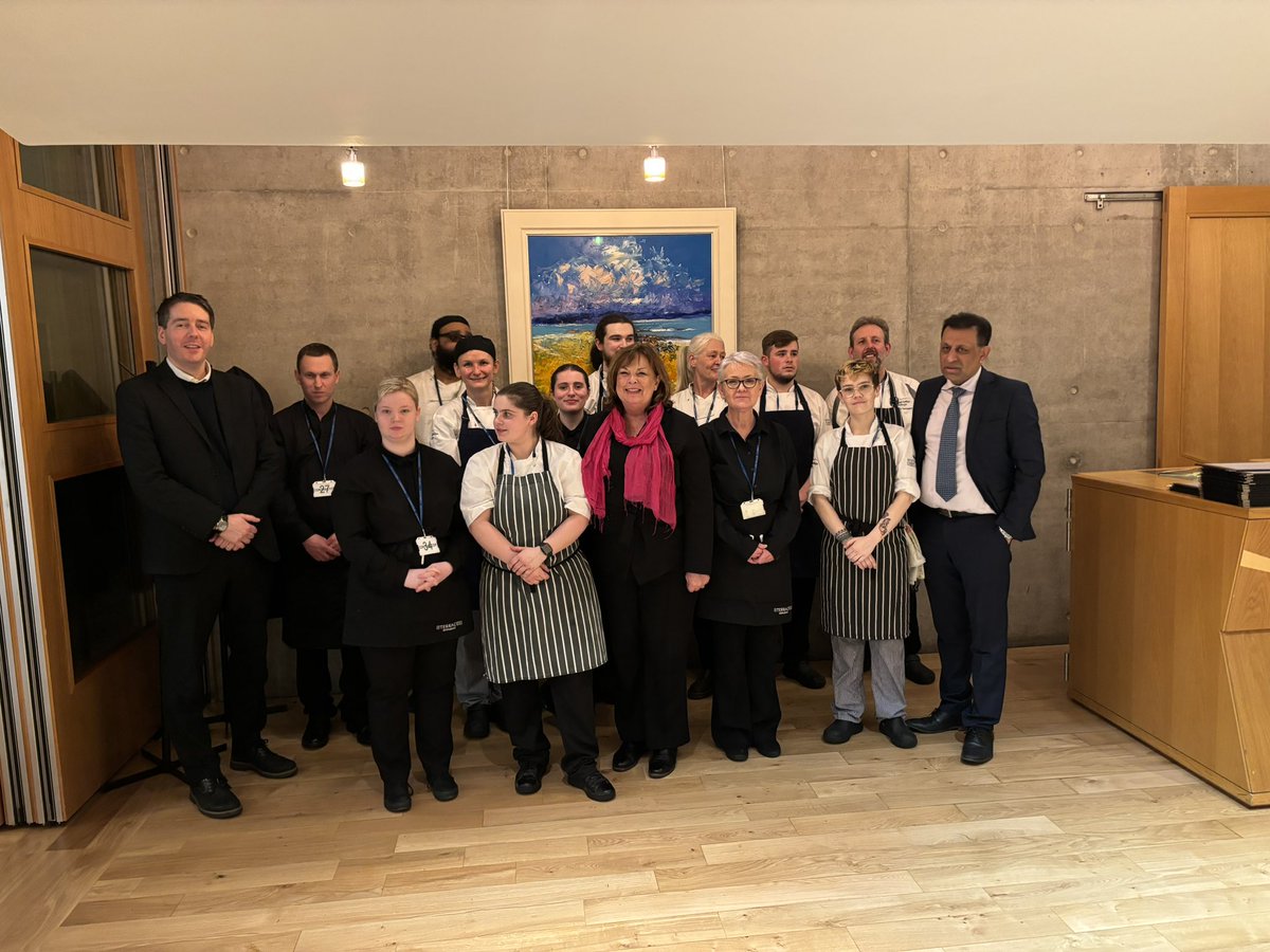 Thank you to Michael and Jordan who supported our professional cookery students @WestLoCollege as they served in the Holyrood dinning room in the Scottish Parliament