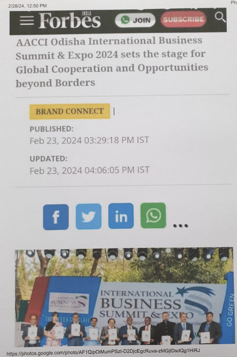 parthomishra's tweet image. FORBES Magazine featured the Asian African Chamber of commerce n Industry's International Business summit on 23rd Feb2024. I  was invited as the Guest of Honour n Chief Advisor .

#AACCIIBS2024 #ForbesFeature