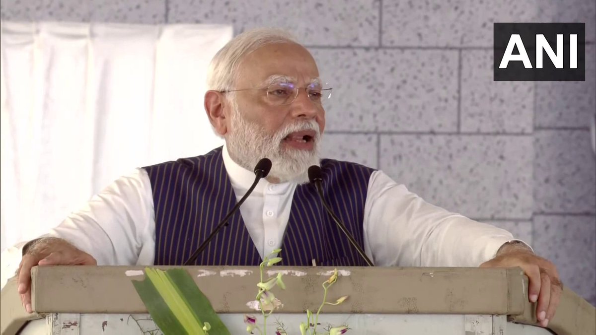 Tamil Nadu: In Tirunelveli, PM Modi says "India celebrated the Pran Pratishtha of Ram Mandir in Ayodhya. A few days ago, a resolution was laid in the Parliament regarding the same. All the members of DMK left the house. This behaviour shows how much the DMK leaders despise your