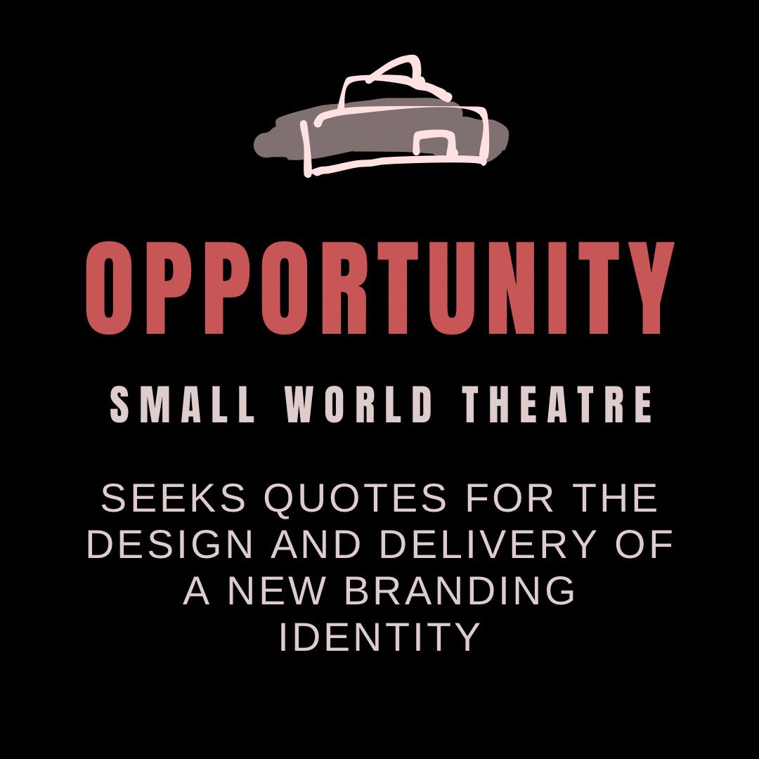Graphic design opportunity. @theatrbydbach seeks quotes for the design and delivery of a new branding identity for the multifaceted arts organisation based in Cardigan, Ceredigion. Contact sam@smallworld.org.uk for a copy of the brief.