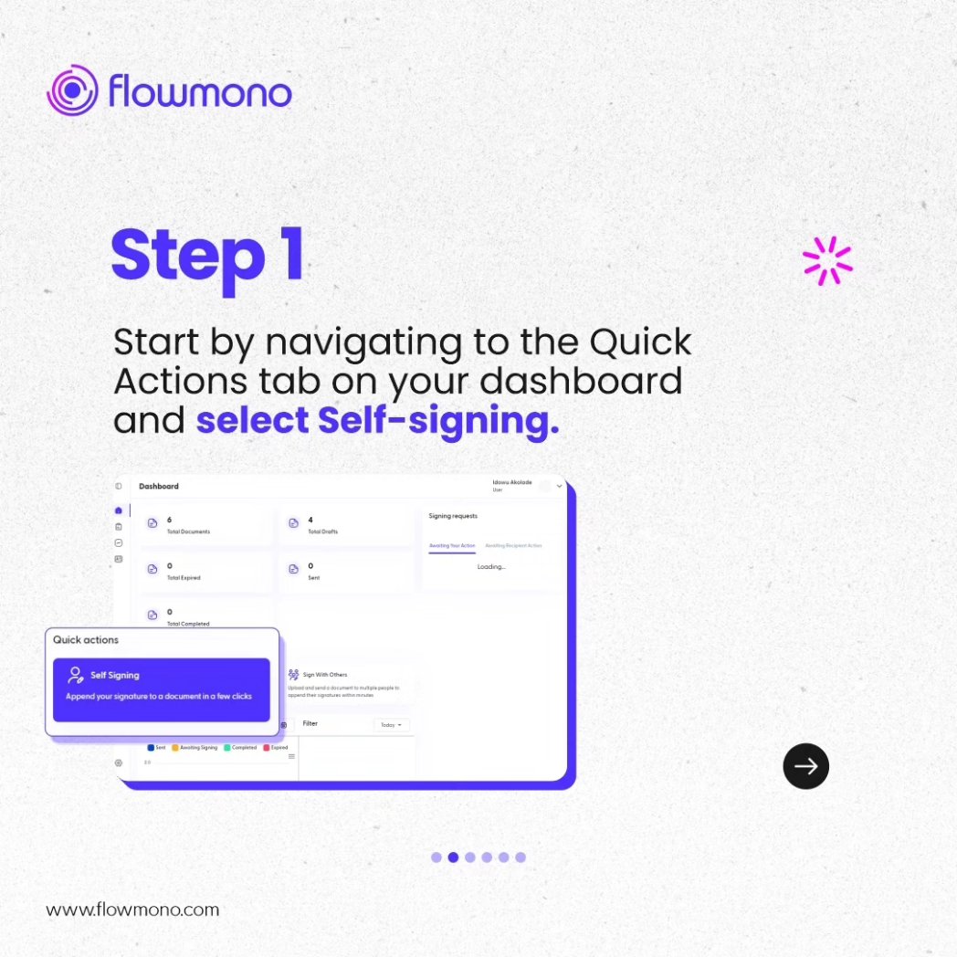 Flowmonoinc's tweet photo. Sign like the boss that you are😎

Flowmono's Self-Signing feature is here to simplify your life. 

Sign documents yourself quickly and securely and send them to anyone right from your Flowmono account.

Try it and start free for 14-day now!

Visit us at https://t.co/WlTxKTZaYl https://t.co/P4XfLvF9w5