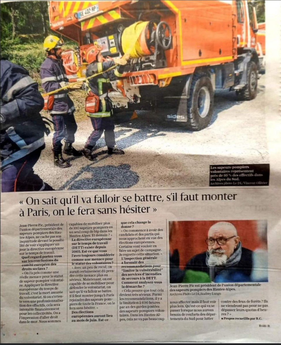 <a href="/Pompiers_du_Sud/">Sapeurs-Pompiers Sud Med</a> <a href="/PompiersFR/">Pompiers de France</a> <a href="/Interieur_Gouv/">Ministère de l'Intérieur</a> <a href="/Prefet2B/">Préfet Haute-Corse</a> <a href="/Prefet2A/">Préfet de Corse, préfet de Corse-du-Sud</a> <a href="/sis_2b/">SIS 2B - Cismonte</a> <a href="/SIS_2A/">SIS 2A - Pumonte</a> #Volontariat L’Europe et la Direction générale de la sécurité civile menacent  l’engagement libre et consenti de milliers de citoyens.Un risque majeur pour la qualité des secours aux populations