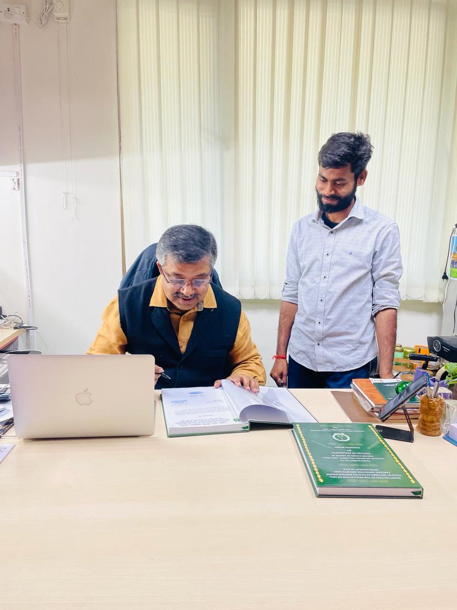 Extremely glad and proud today as Dhanraj Singh Submitted his PhD thesis.  Dhanraj managed to unravel the intricacy of MAP kinases in regulating plant cell cycle and also miRNA biogenesis. Wishing Dhanraj a lot more success💐♥️