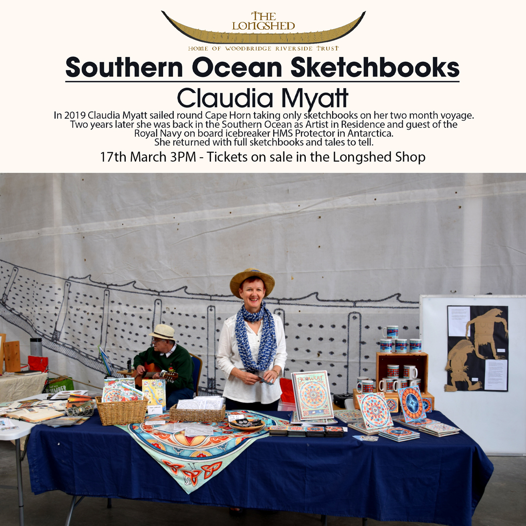 Sunday March 17th at 3.00pm Southern Ocean Sketchbooks with Claudia Myatt. eventbrite.co.uk/e/southern-oce…