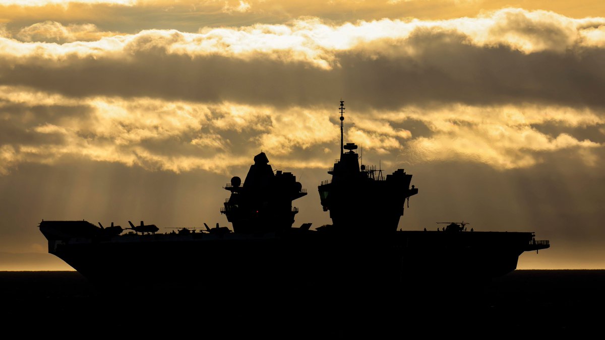 Our Carrier Strike Group is now at the heart of the maritime phase of #SteadfastDefender24, the largest @NATO exercise for decades. Centered around @HMSPWLS & international by design, with 5 allied countries contributing to provide deterrence and defence wherever we are needed.