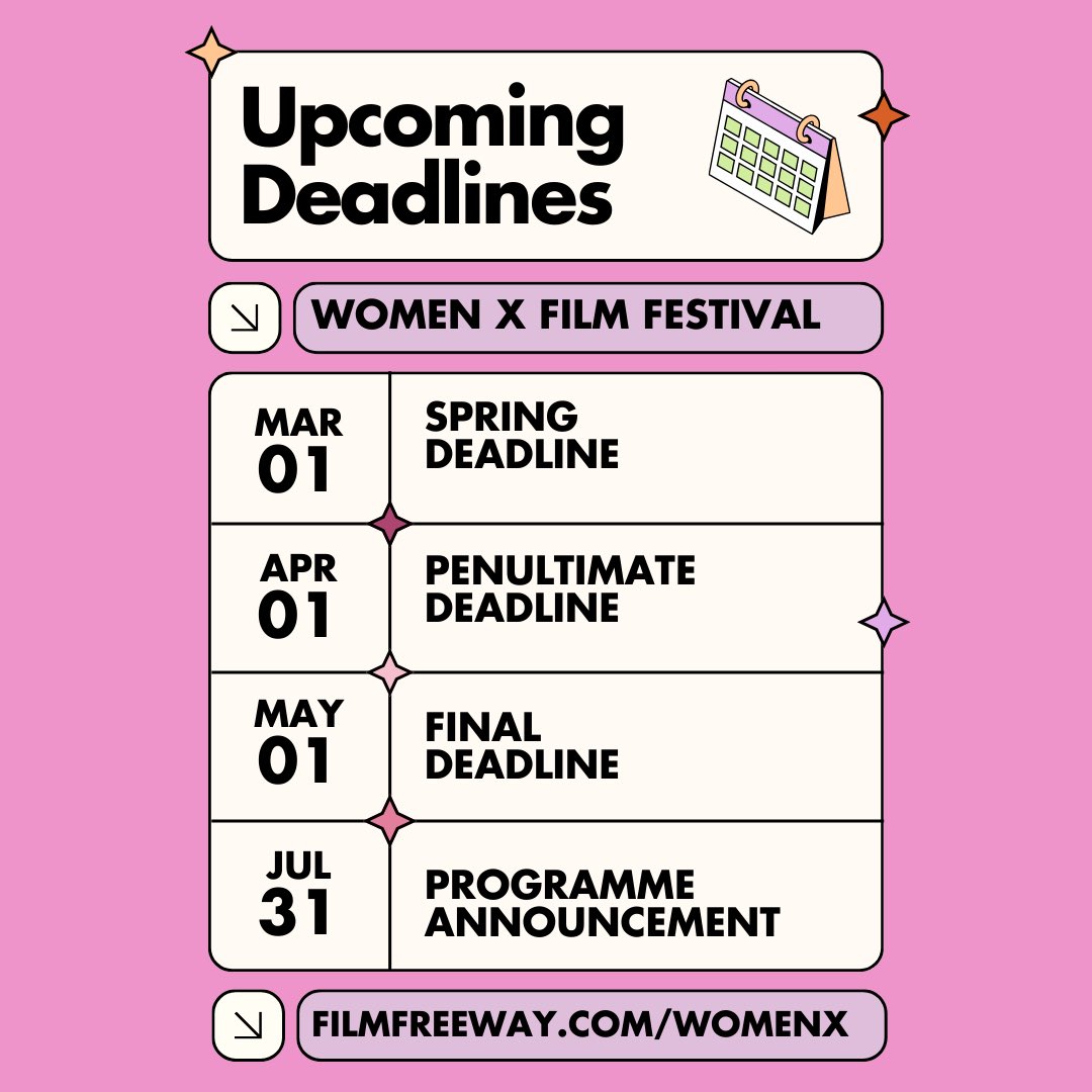 🗓️ Dates for your diary filmfreeway.com/womenx