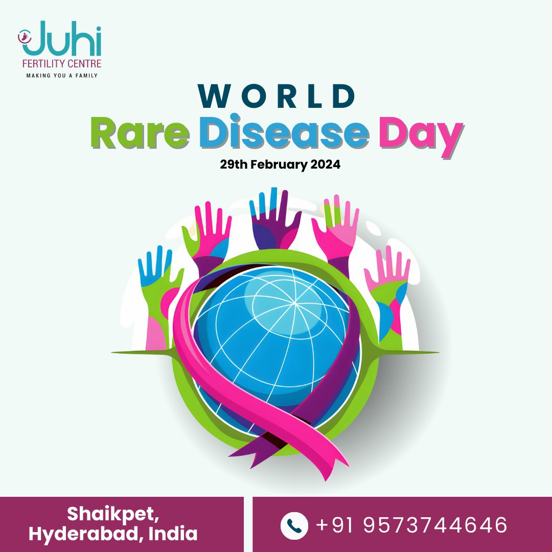 CenterJuhi's tweet image. Empowering hope on World Rare Disease Day. Let's stand together for awareness, understanding, and support. 🌍💙 

#RareDiseaseDay #EmpowerHope #RaiseAwareness #RareDiseaseAwareness #StandTogether #JuhiFertility