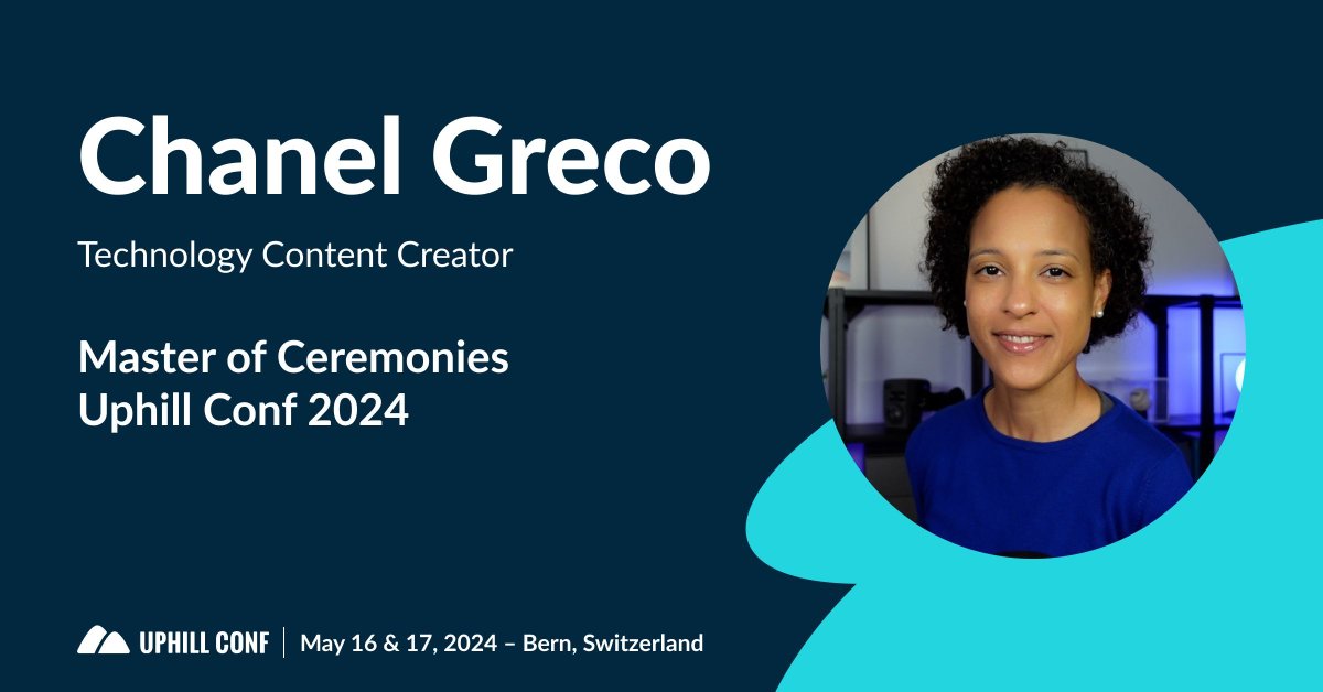 🤩 Thrilled to announce <a href="/ChanelGreco/">Chanel Greco</a> as Master of Ceremonies for <a href="/uphillconf/">Uphill Conf</a> on 17 May! 🎤 

Passionate about tech content, Chanel brings engaging videos and blog posts to tech enthusiasts and developers. 

Don't forget to grab your conference ticket bit.ly/48RWC1X