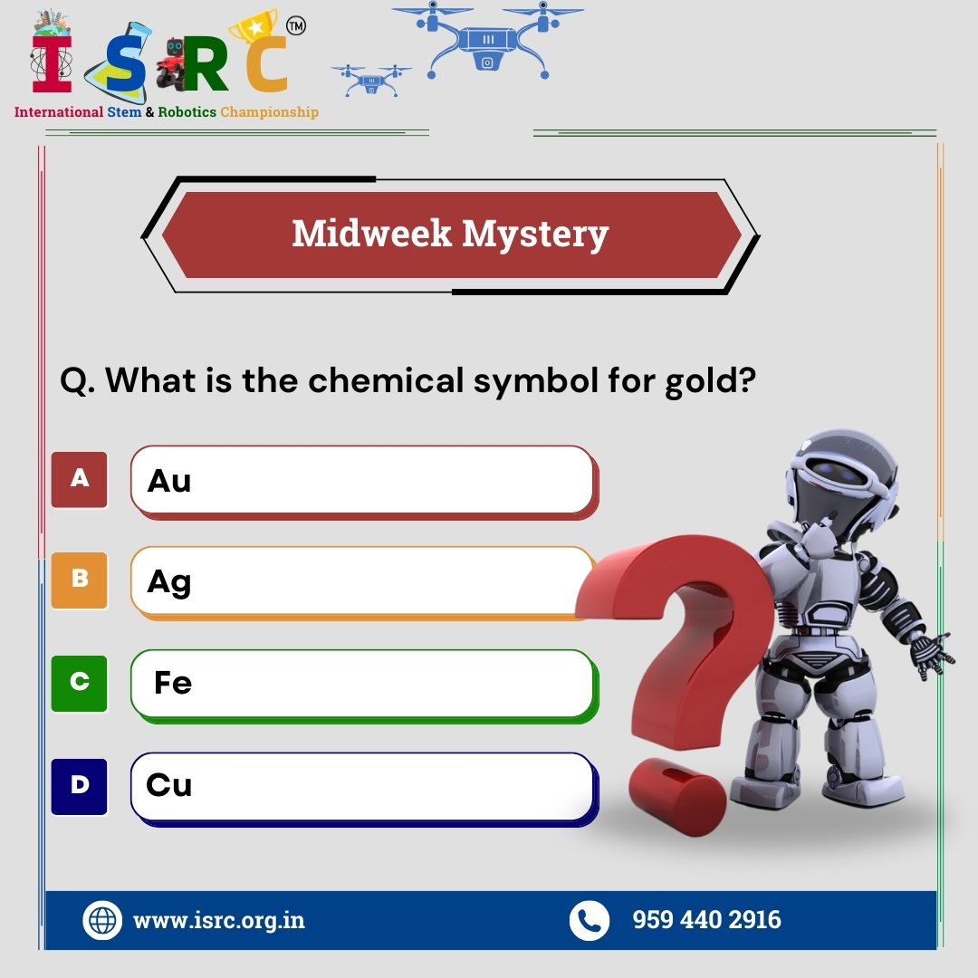 Dive into ISRC's Midweek Mystery! 🧩 Can you crack this challenge? 💡 Comment your answer below, tag your STEM buddy, and let's conquer this puzzle together! 🚀🔍 #STEMChampionship #MidweekMystery #STEMChallenge #ChemistryTrivia #ChallengeAccepted #isrc🌟