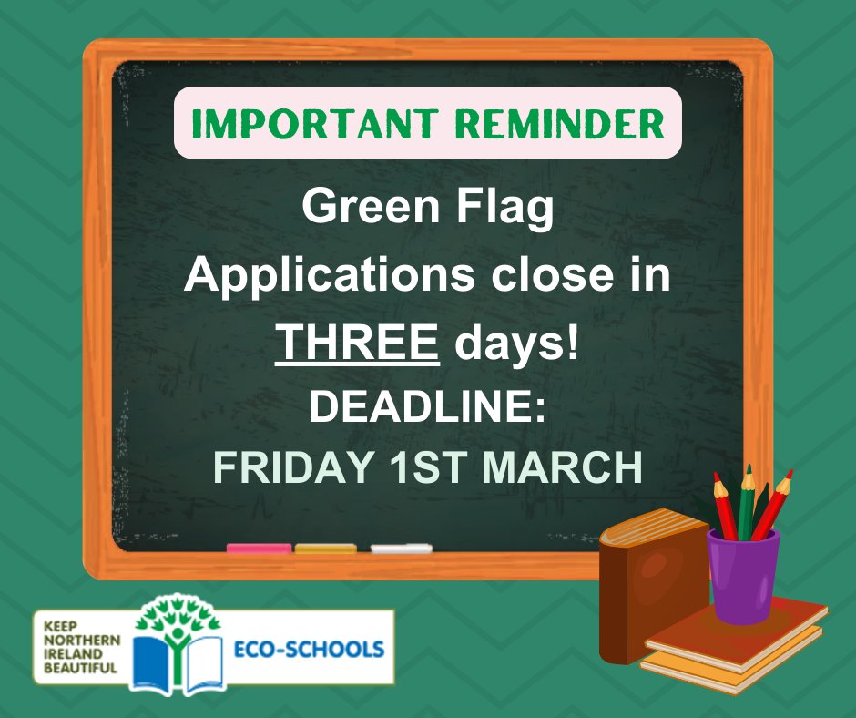 📣Green Flag for Schools applications close in just THREE days ❗ To find out more and submit your application visit👉 bit.ly/49oa9OI