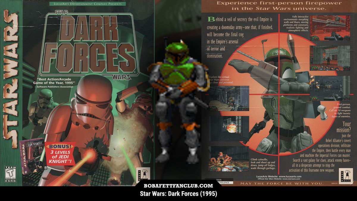 bobafettfanclub's tweet image. Happy anniversary #DarkForces (1995) and #DarkForcesRemaster (2024)!

Today has been considered the North American MS-DOS release date for the game, even by the folks involved with the remaster that's out today – "29 years to the day"

#StarWars #BobaFett #DailyFett (1/2)