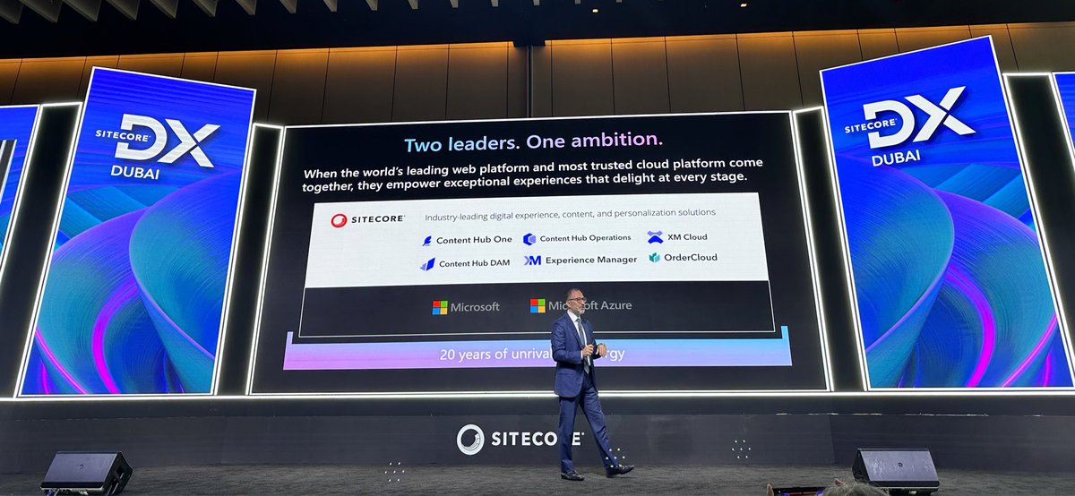 Two leaders = One ambition. When Sitecore and @Microsoft come together we empower digital experiences the delight at every stage #SitecoreDX