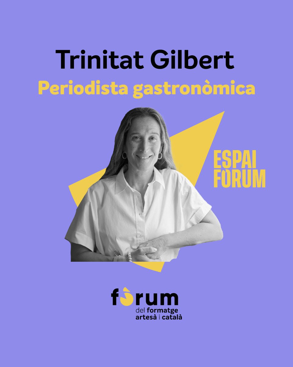 Forumformatge's tweet image. "La història de les nostres formatgeres" amb @trinigilbert a l'Espai Fòrum del #ForumFormatge!

🧀 No et perdis aquesta fascinant taula rodona on es parlarà sobre el paper fonamental de les dones formatgeres.  

📅 03/03 - 18h a 19h
📍 Espai Fòrum, Passeig de la Devesa
