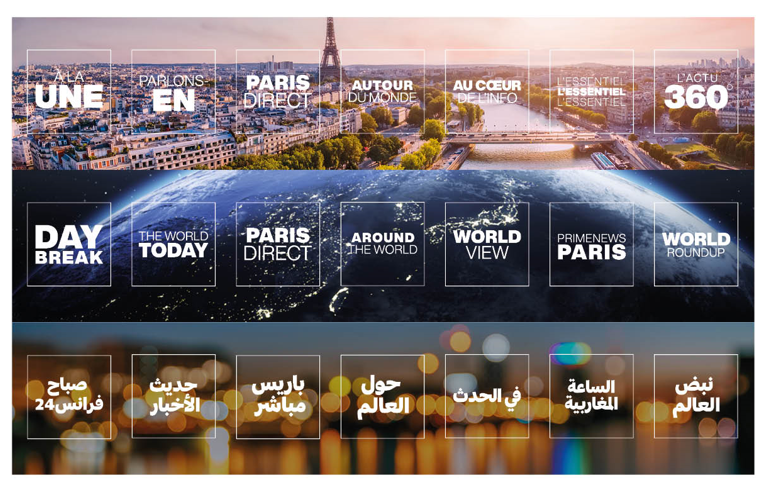 ✅ Dès le 4 mars, @FRANCE24 vous propose tous les jours 7 grandes tranches d'information, en trois langues. 🗓 Sur @France24_fr (heures de Paris), découvrez: 📺 6h-9h / 'A la Une': 3 heures de direct avec tout ce qui fait la Une et ce qui va rythmer l’actualité du jour 1/8