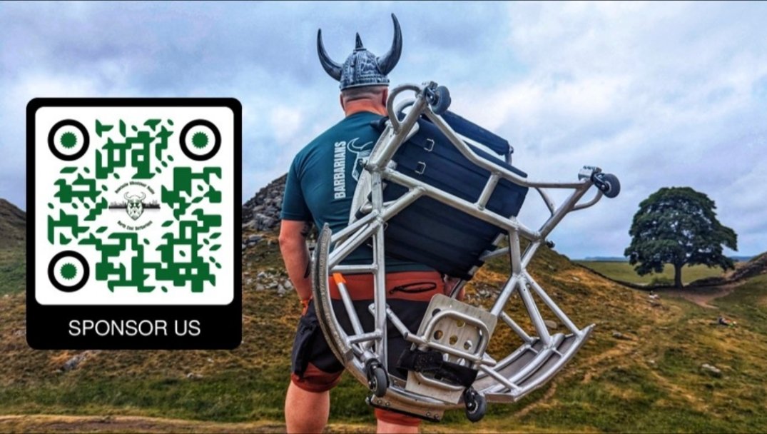 DuncanPaylor's tweet photo. NEW CHALLENGE LOADING............

find out more by scanning the QR code or heading to https://t.co/nQ5ug73zsf

#NewcastleWheelchairRugby #NorthEastBarbarians #VolunteeringIsFun
#Fundraising #BarbariansVsTheWall #WildDeerEvents #SponsorUs #WheelchairRugby #WR5s #GBWR https://t.co/uZbUsEBG0Q