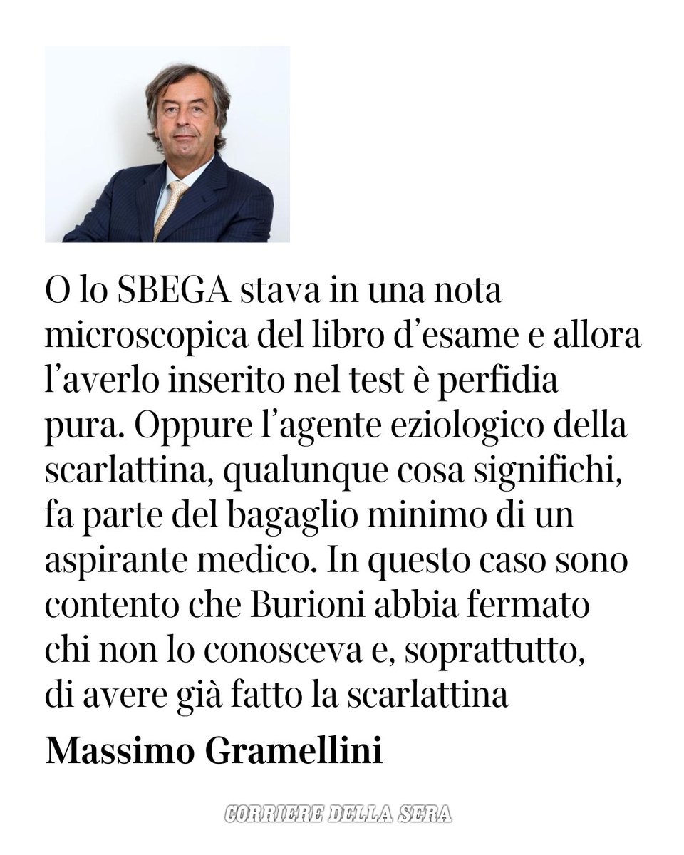 Corriere's tweet photo. Lo SBEGA di Burioni: il Caffè di oggi di Massimo Gramellini https://t.co/42AX0XVuYp https://t.co/gQUFgeA4XI