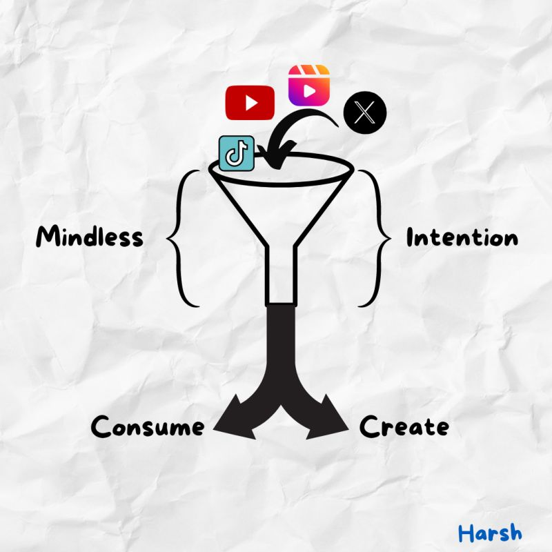 Are you mindlessly consuming social media?

Or being intentional about using the platforms to create?

The time you can't seem to find lies in the filter through which these platforms are being used.

Awareness and intent go a long way in how you live out your days.

Make sure