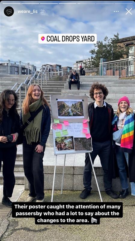 Our students on our 2nd year module on Urban Futures, led by <a href="/lara_kinneir/">Lara Kinneir FRSA</a>   worked with AI tools to create visual suggestions for development in parts of London.
They then took their suggestions out to the public for discussion. 
#UrbanFutures #Regeneration