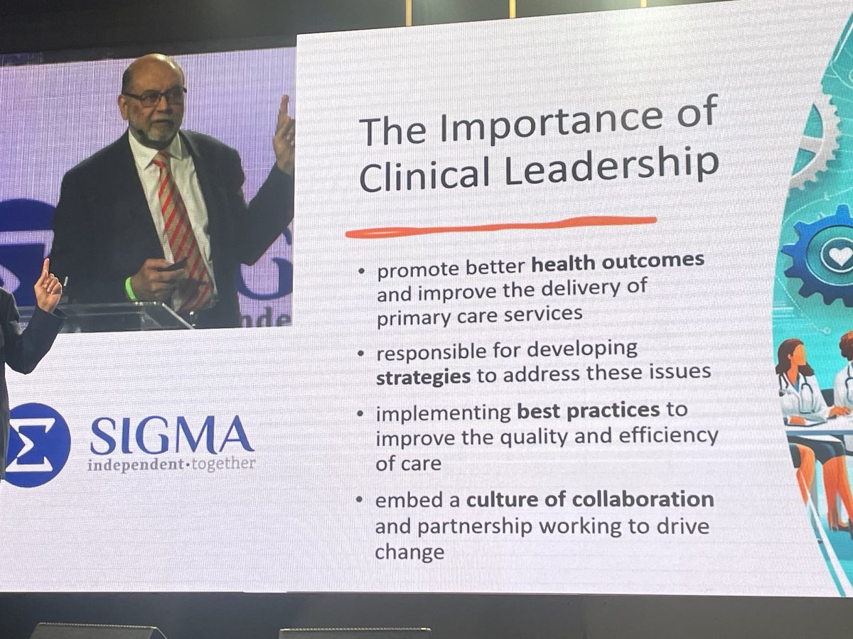 PharMag_Richard's tweet photo. @Hemant1Patel on collaboration, clinical leadership & prevention but asks - how can we collaborate when GP and pcy contracts are not aligned. Also, don’t go back to your ICB for more money. There is none #sigmasa https://t.co/gRgVg4L2P9