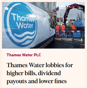 Lobbyism is about having a cause heard and defended.  I had greater hopes than to see such pathetic approach by Thames Water really.