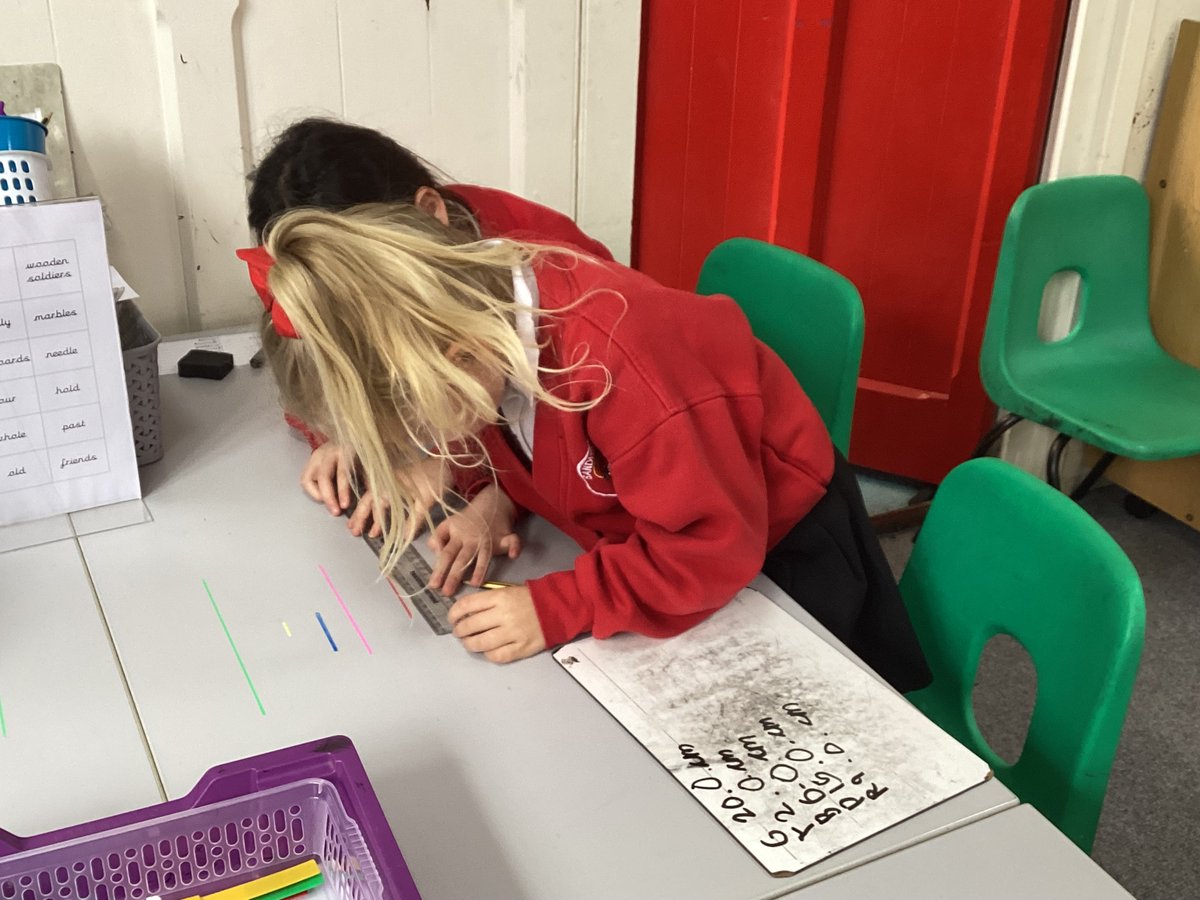 InfantSandwich's tweet image. Koalas have been busy learning how to use a ruler to measure the lines on their tables. #maths #keystage1 #year2